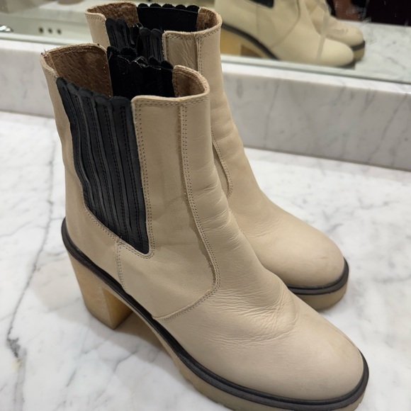 Free People Leather Platform Booties - Picture 1 of 6